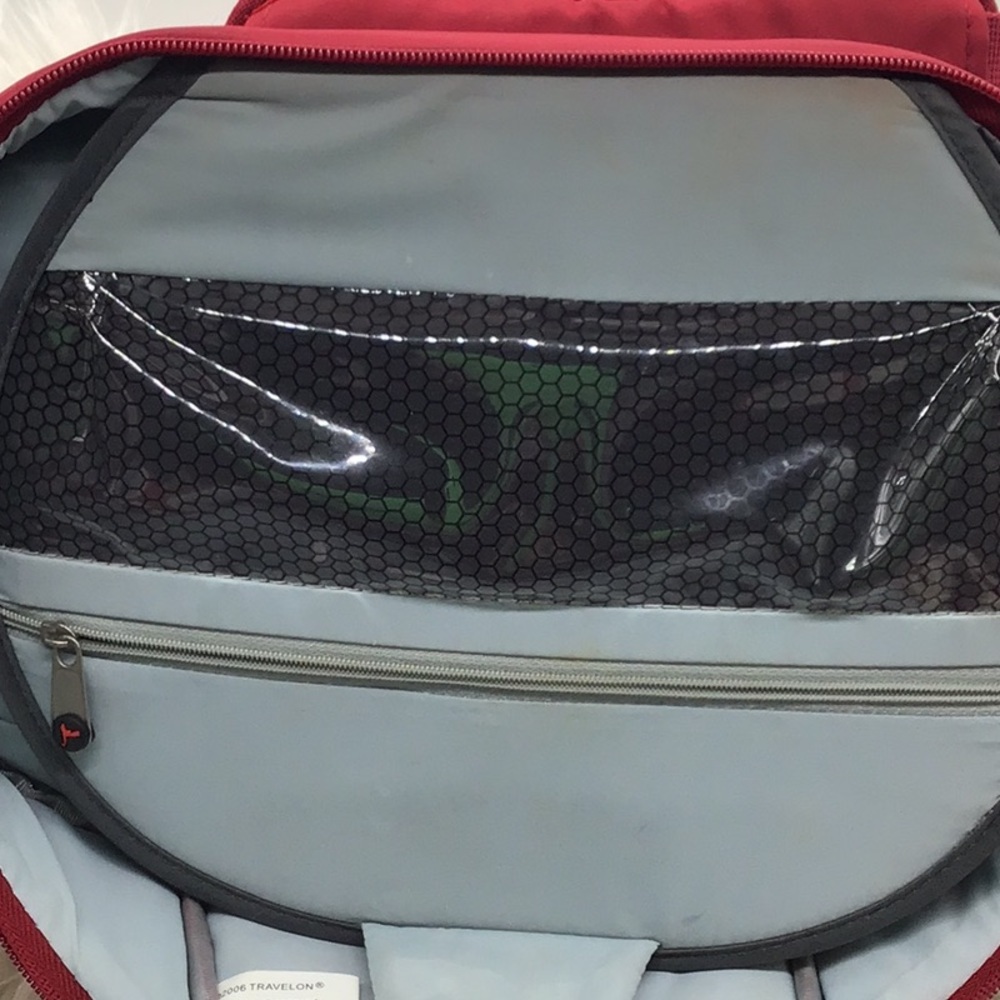 Travelon Red Quilted Toiletry Travel Bag - Picture 7 of 13